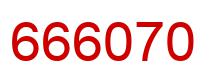 Number 666070 red image