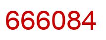Number 666084 red image