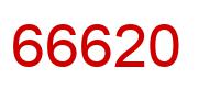 Number 66620 red image