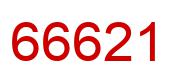Number 66621 red image