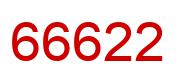 Number 66622 red image