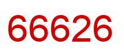 Number 66626 red image