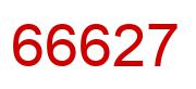 Number 66627 red image