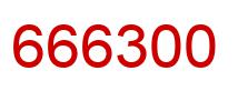 Number 666300 red image