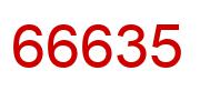 Número 66635 imagen rojo