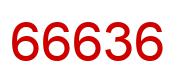 Number 66636 red image