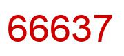 Number 66637 red image