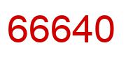 Number 66640 red image
