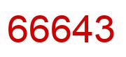 Number 66643 red image