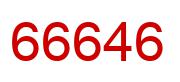 Number 66646 red image
