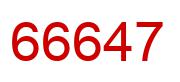 Número 66647 imagen rojo