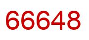 Number 66648 red image