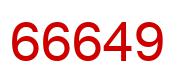 Number 66649 red image