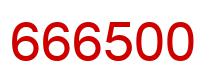 Number 666500 red image