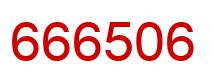 Number 666506 red image
