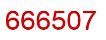 Number 666507 red image