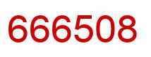 Number 666508 red image