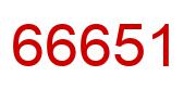 Número 66651 imagen rojo