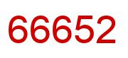 Number 66652 red image