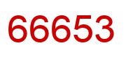 Number 66653 red image