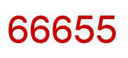 Number 66655 red image