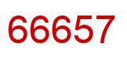 Number 66657 red image