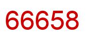 Number 66658 red image