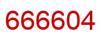 Number 666604 red image