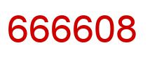 Number 666608 red image