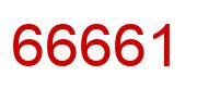 Number 66661 red image