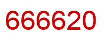 Number 666620 red image