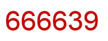 Number 666639 red image