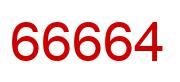 Number 66664 red image