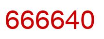 Number 666640 red image