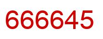 Number 666645 red image