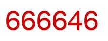Number 666646 red image