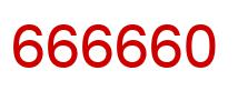 Número 666660 imagen rojo