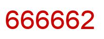 Number 666662 red image