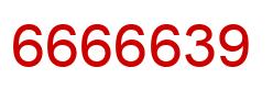 Number 6666639 red image