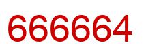 Number 666664 red image