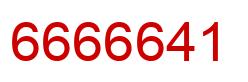 Número 6666641 imagen rojo