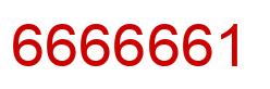 Number 6666661 red image