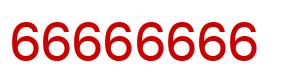 Number 66666666 red image