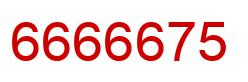 Número 6666675 imagen rojo
