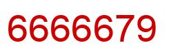 Número 6666679 imagen rojo
