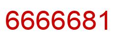 Number 6666681 red image