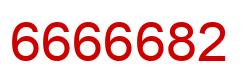 Number 6666682 red image