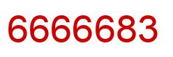 Number 6666683 red image