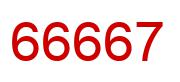 Número 66667 imagen rojo