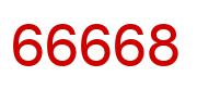 Number 66668 red image